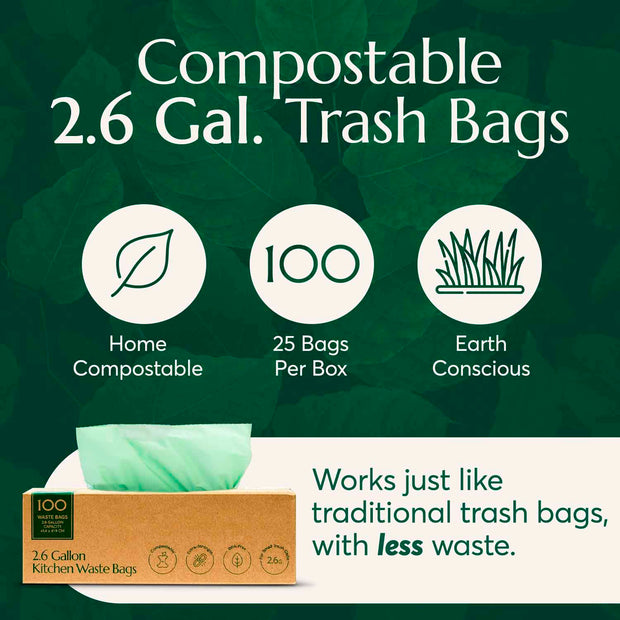 Compostable* 2.6-Gallon Trash Bags